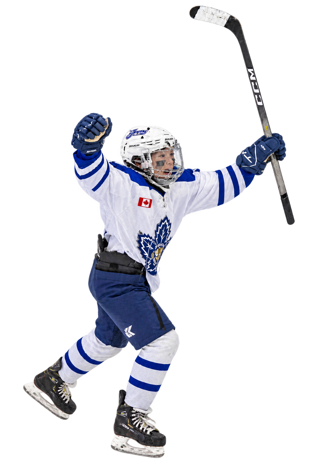 Markham Waxers player celebrating on the ice